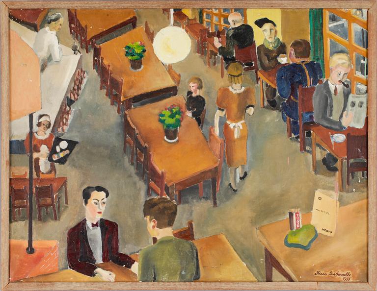 NISSE LINDWALL, olja på duk, sign och dat 1937.