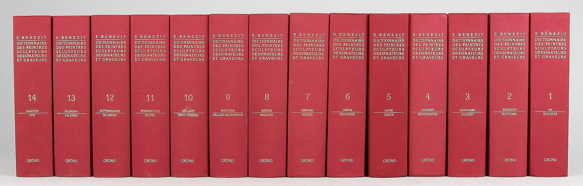 BÖCKER, 14 volymer, E. Benezit, "Dictionnaire des peintres, sculpteurs, dessinateurs et graveurs", Gründ, Paris 1999.