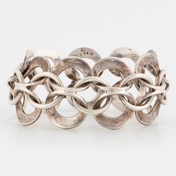 KARL-ERIK PALMBERG, bracelet, silver,  Alton, Falköping 1970.