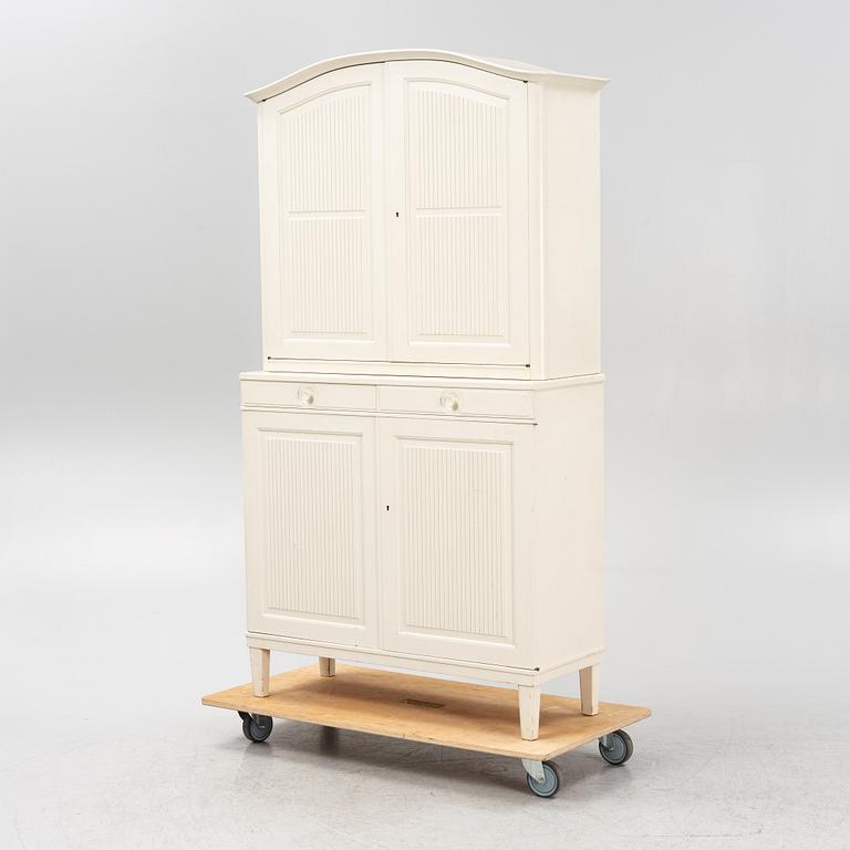 Carl Malmsten, two-part cabinet, "Herrgården", Bodafors, second half of the 20th century.