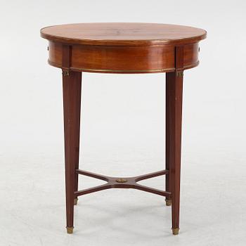 A late Gustavian style table, circa 1900.