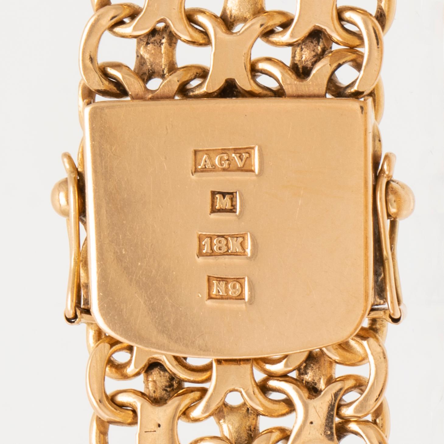 Bracelet X-link 18K gold.