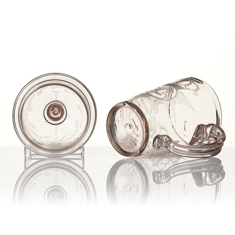 A tankard, possibly Henrikstorp, Sweden, 18th century.