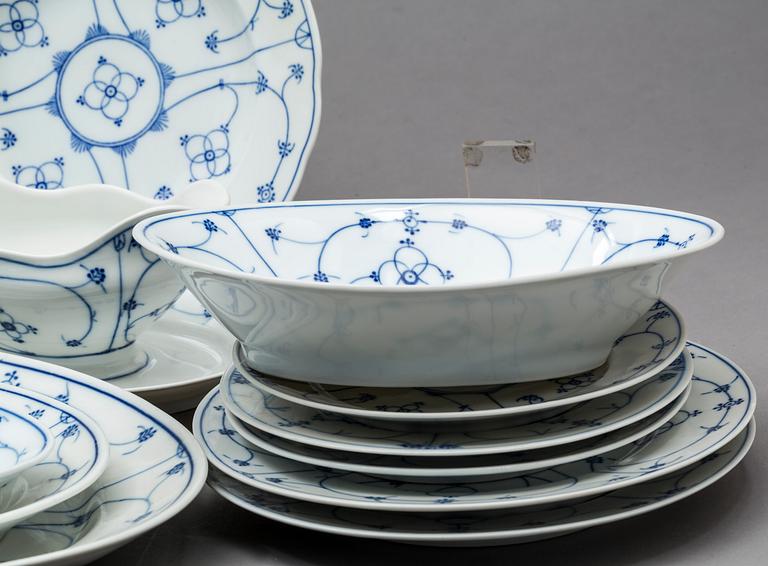 SERVISDELAR, porslin, 56 delar, bland annat "Copenhagen Pattern", Weimar, Germany.