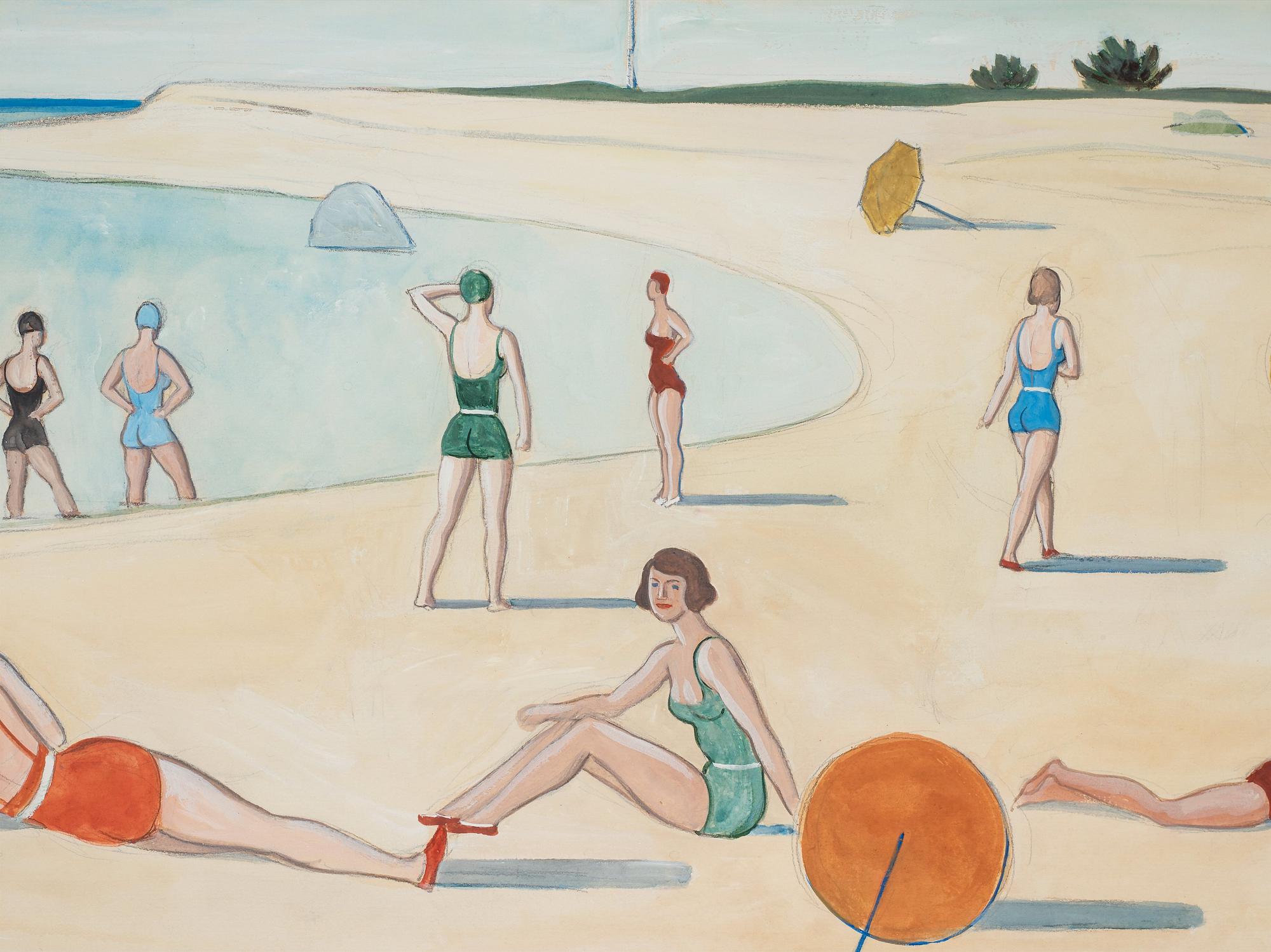 Einar Jolin, On the beach.