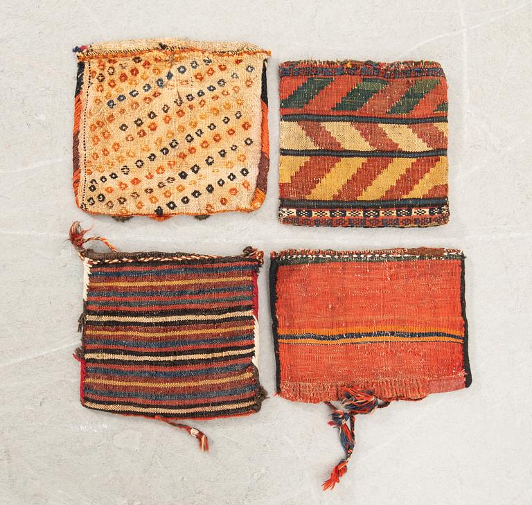 Väskor Chanteh 4 st, Kashgai semiantika ca 26x30 cm.