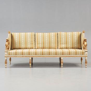 A late Gustavian early 19th century sofa.