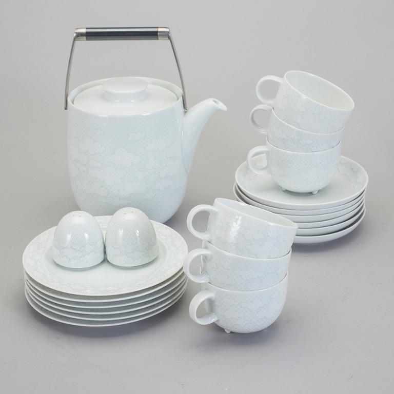 SERVISDELAR, 21 st, porslin, "Cumulus", Rut Bryk och Tapio Wirkkala, Rosenthal, Studio-linie. 1900-talets senare del.