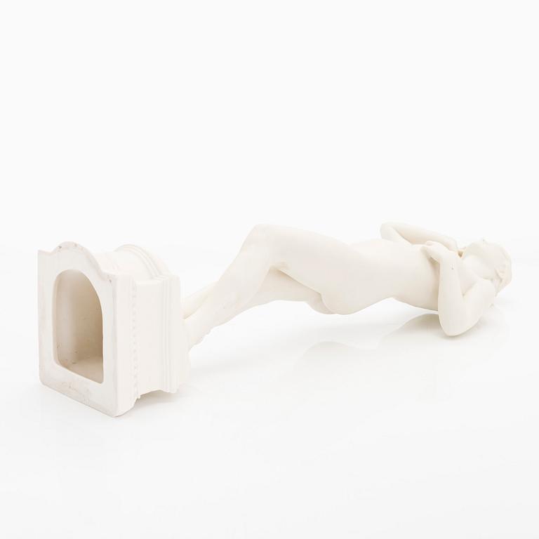 Per Hasselberg, efter, skulptur, "Snöklockan", Gustavsberg 1904.