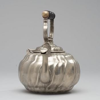 A Rococo pewter tea-pot by G Östling 1778.