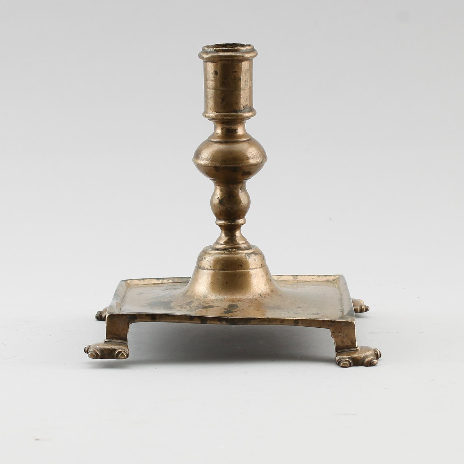 LJUSSTAKE, mässing, 1600-tal.