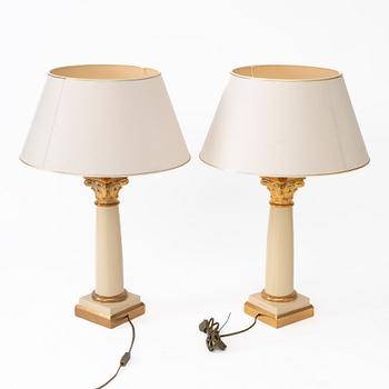Table lamps, a pair, Maison le Dauphin, France.