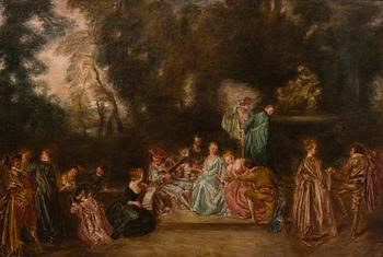 JEAN-ANTOINE WATTEAU, EFTER, MUSIKSTUND I NATUREN.