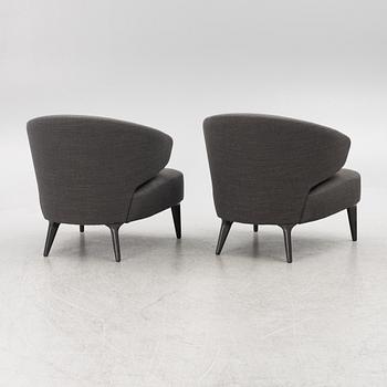 Rodolfo Dordoni, a pair of "Aston" armchairs, Minotti, Italiy.