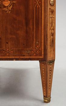 A Gustavian marquetry and ormolu-mounted commode by N. P. Stenström (master in Stockholm 1782 - 90).