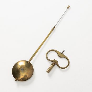A late Gustavian wall clock by Per Henrik Beurling (master in Stockholm 1783-1806).