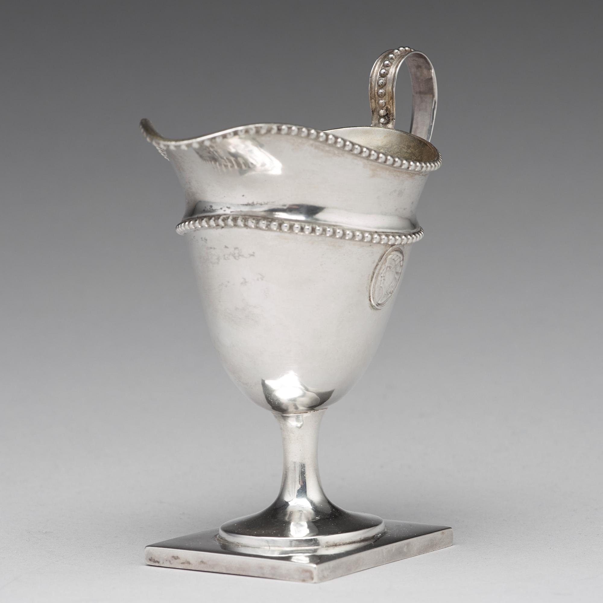 Stephan Westerstråhle, gräddkanna, silver, Stockholm 1785. Gustaviansk.
