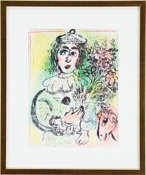 Marc Chagall · MARC CHAGALL, färglitografi, osignerad, 1963.