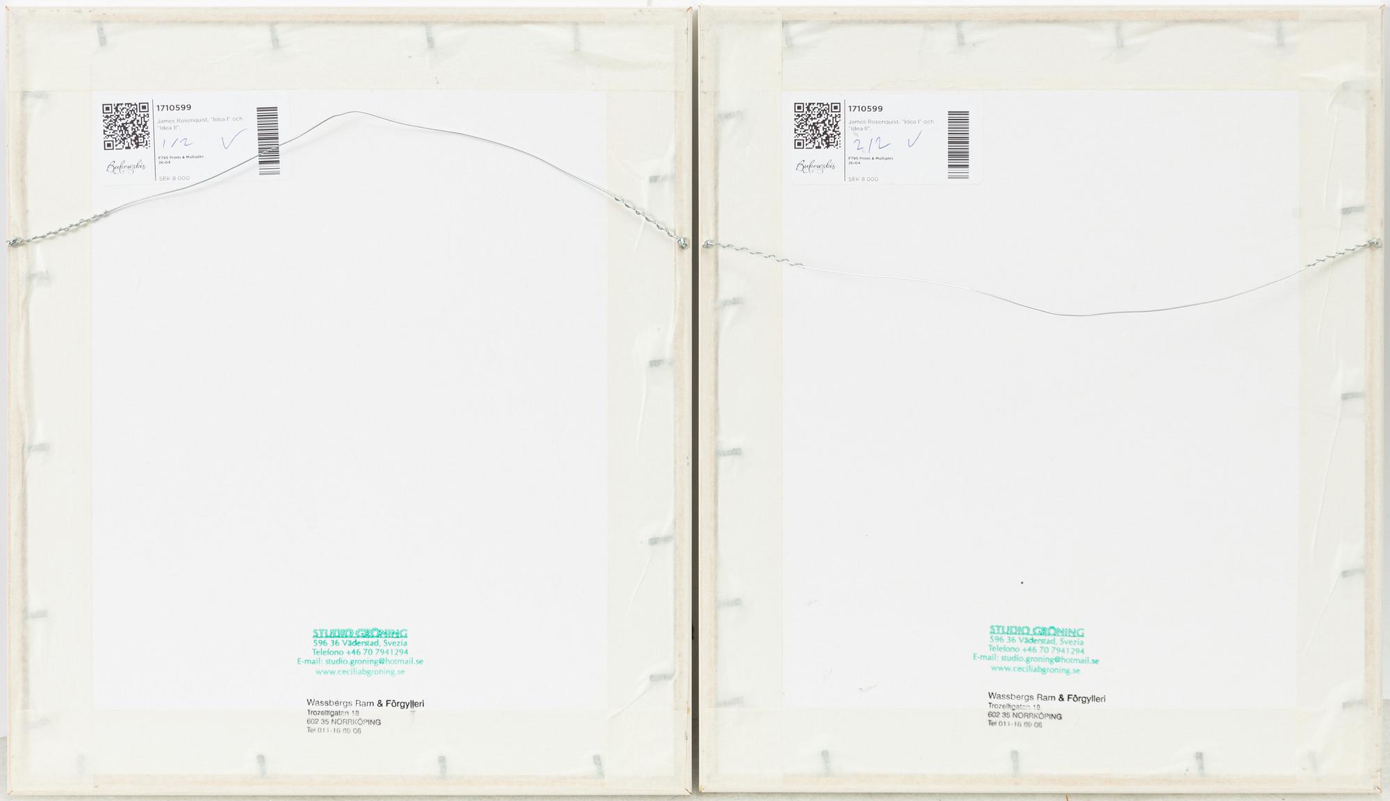 James Rosenquist, 'Idea I' and 'Idea II'.