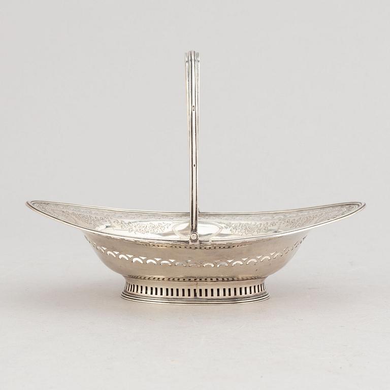 Hester Bateman, konfektkorg, silver, London 1789.