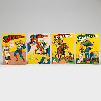 27 'Stålmannen' & 'Läderlappen' magazines, 1949-1951.