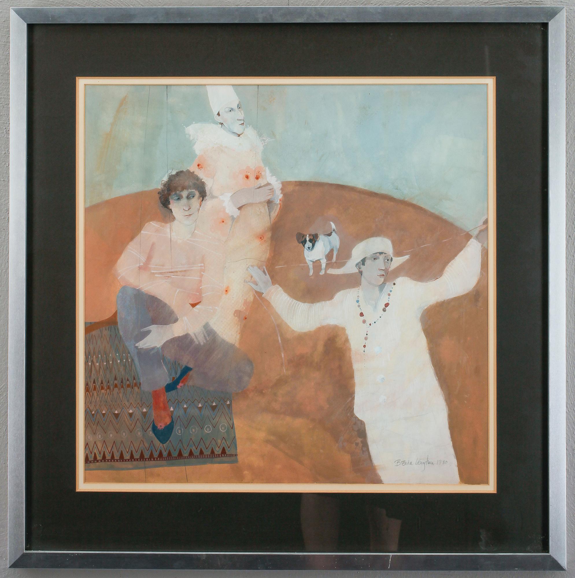 BRENDA LENAGHAN, blandteknik, signerad och daterad 1980.