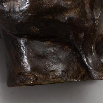 EINAR MALM, skulptur, brons, signerad EM och daterad -48.