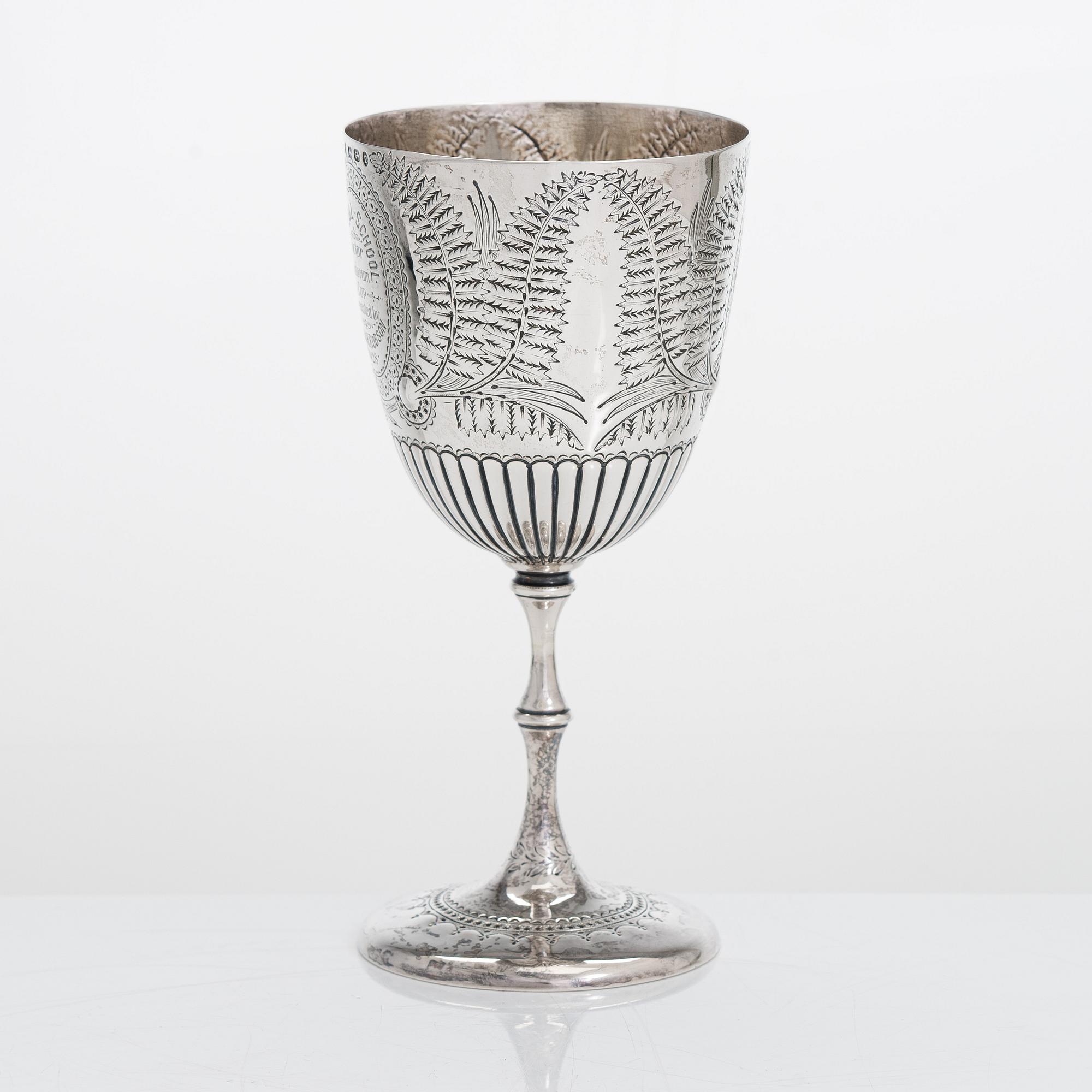 Horace Woodward & Co, bägare, sterlingsilver, Birmingham, England 1877.