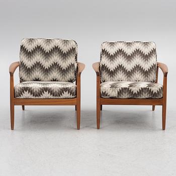 Folke Ohlsson, a pair of "Carmel" armchairs, Bodafors, Sweden, 1960s.