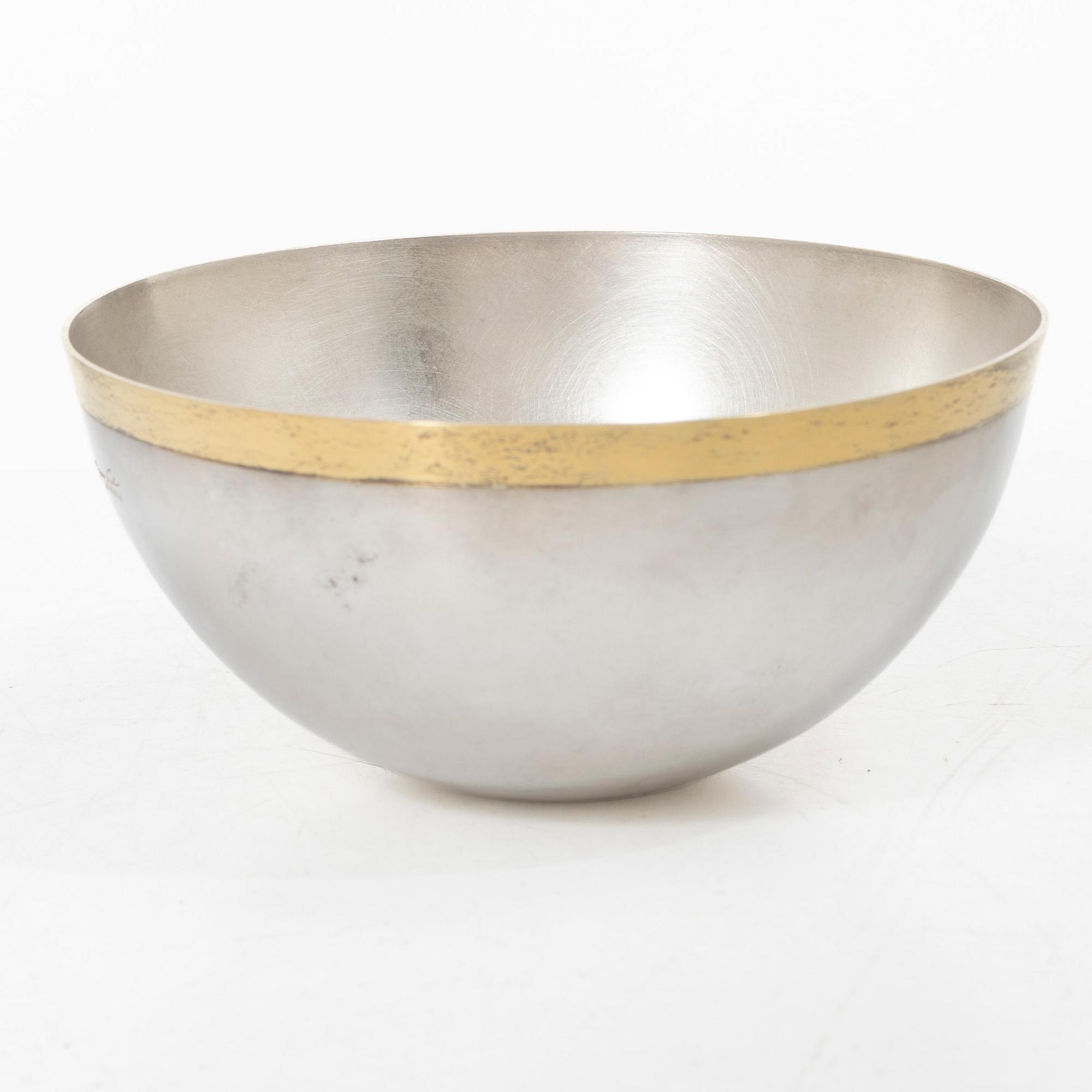 Wolfgang Gessl, two parcel-gilt sterling silver bowls, Stockholm 2009 and 2016.
