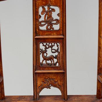 A pair of chinese armchairs, 20th century.