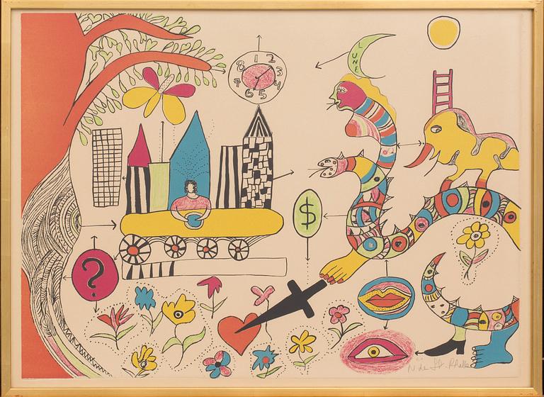 NIKI DE SAINT PHALLE, färglitografi, signerad, numbered e.a.