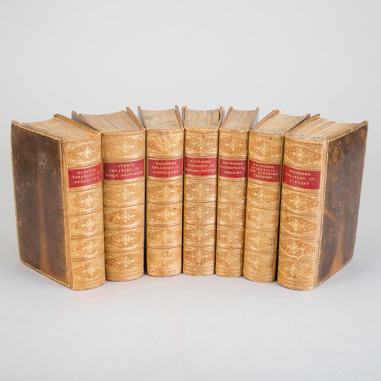 SAMUEL MAUNDER MFL, 7 vol, Treasury of..., London 1879-85.
