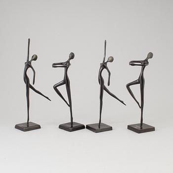 Four metal sculptures by Bodrul Khalique.