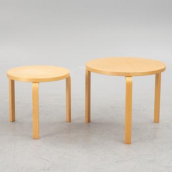 Alvar Aalto, a pair of tables, Artek, Finland, 2004-2006.