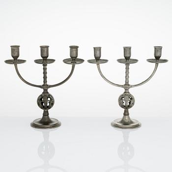 PAAVO TYNELL, a pair '8028' of 1930's candelabrum for Taito.