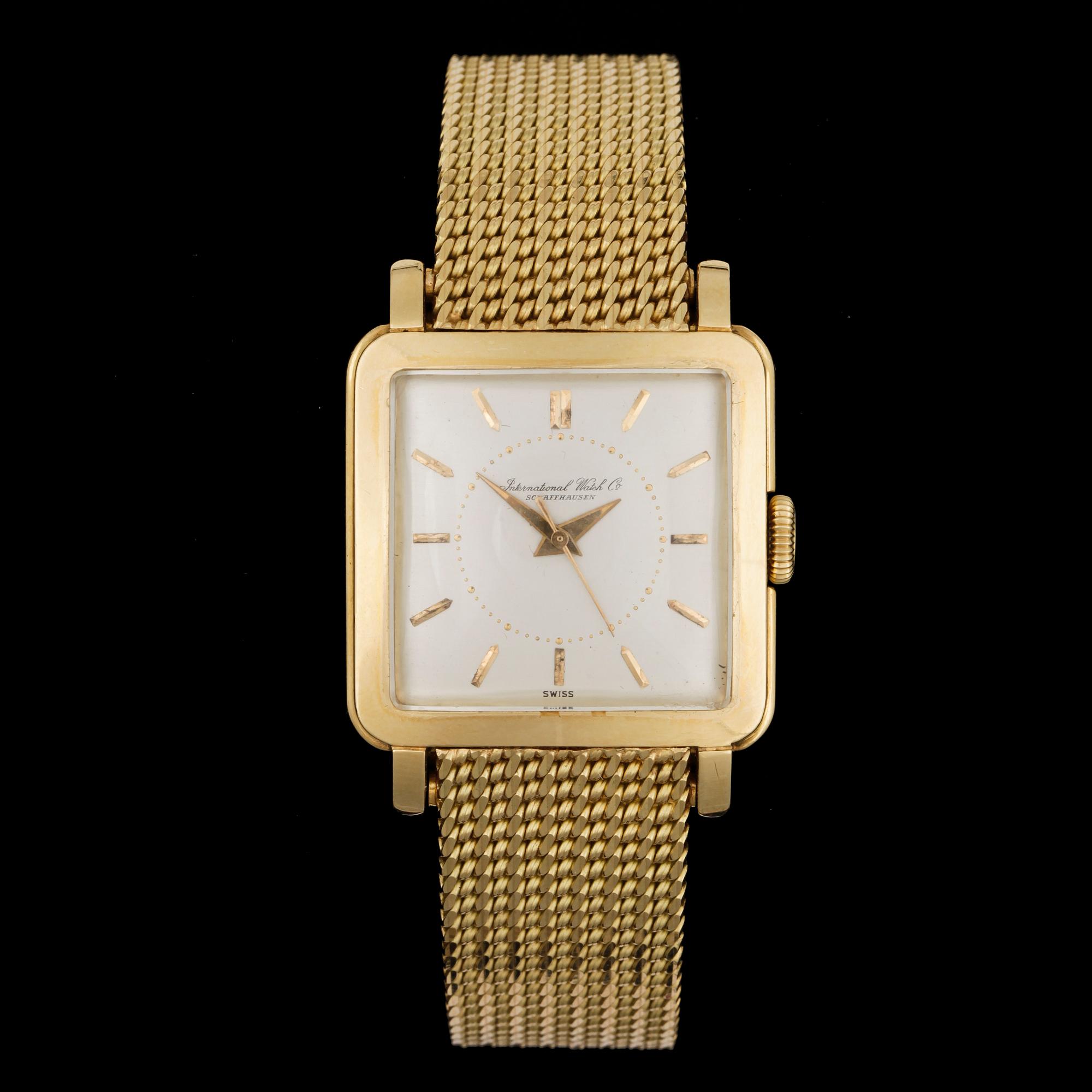 ARMBANDSUR, 18k guld, IWC, International Watch Company, Schaffhausen, 1960/70-tal. Totalvikt ca76g.