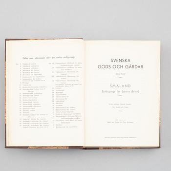 Seven volumes of 'Svenska gods och gårdar' (Swedish Manors and Farms), 1935-1943.