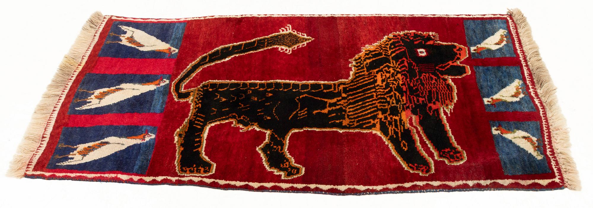 Matta semianti Qashqai södra Persien, ca 210 x 11 cm.