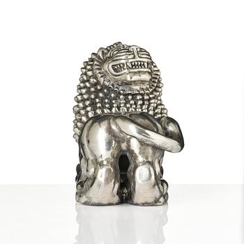 Anna Petrus, a pewter sculpture of a lion, Firma Svenskt Tenn, Stockholm, 1960.