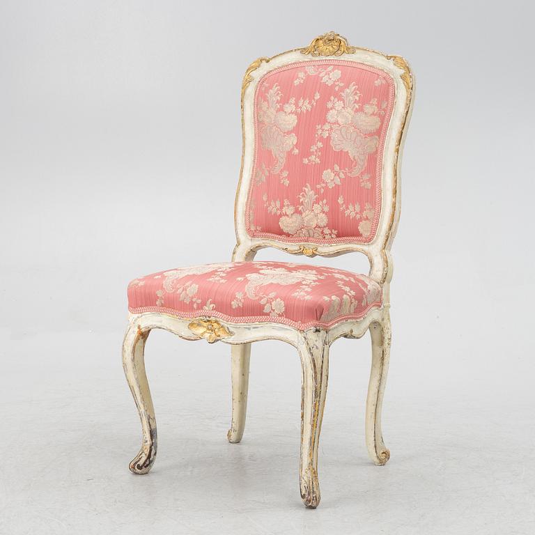 A Rococo chair, second half of the 18th century.