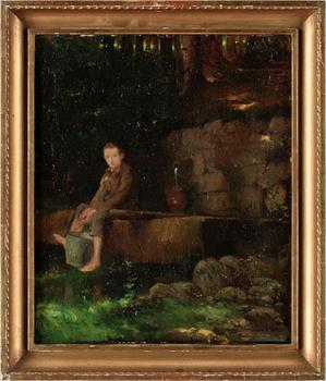 JULES ADLER, olja på duk. Sign o dat 1900.