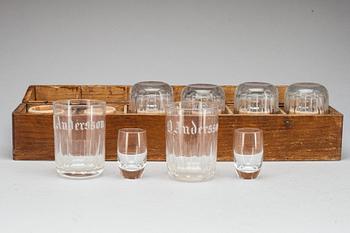 GLAS, 6+6 st, i etui, 1900-talets första hälft.