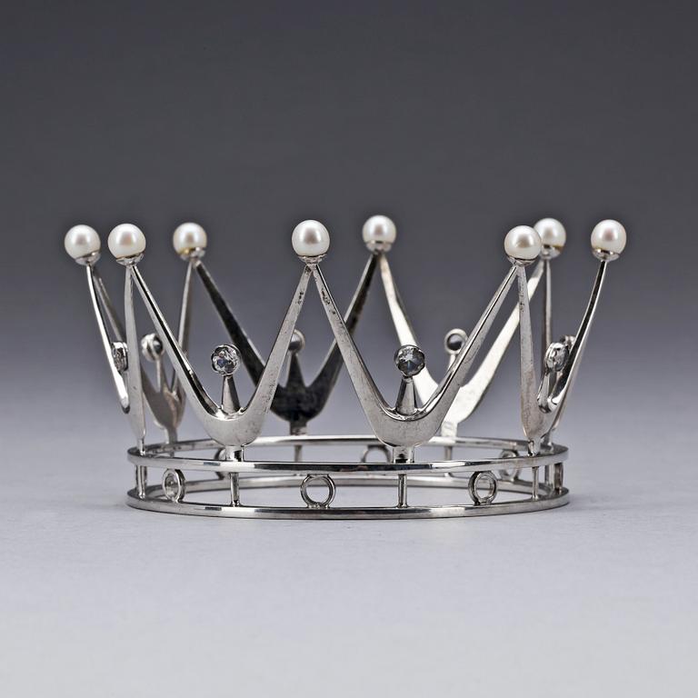 BRUDKRONA, silver, K & EC, Göteborg 1962. Totalvikt ca 70 gram.