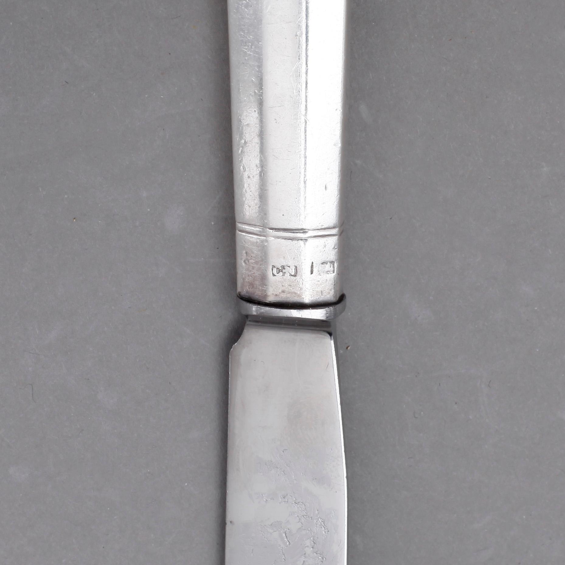 KNIVAR, 15st, silver, Carl Neuendorff d.ä, Karlskrona, 1845.