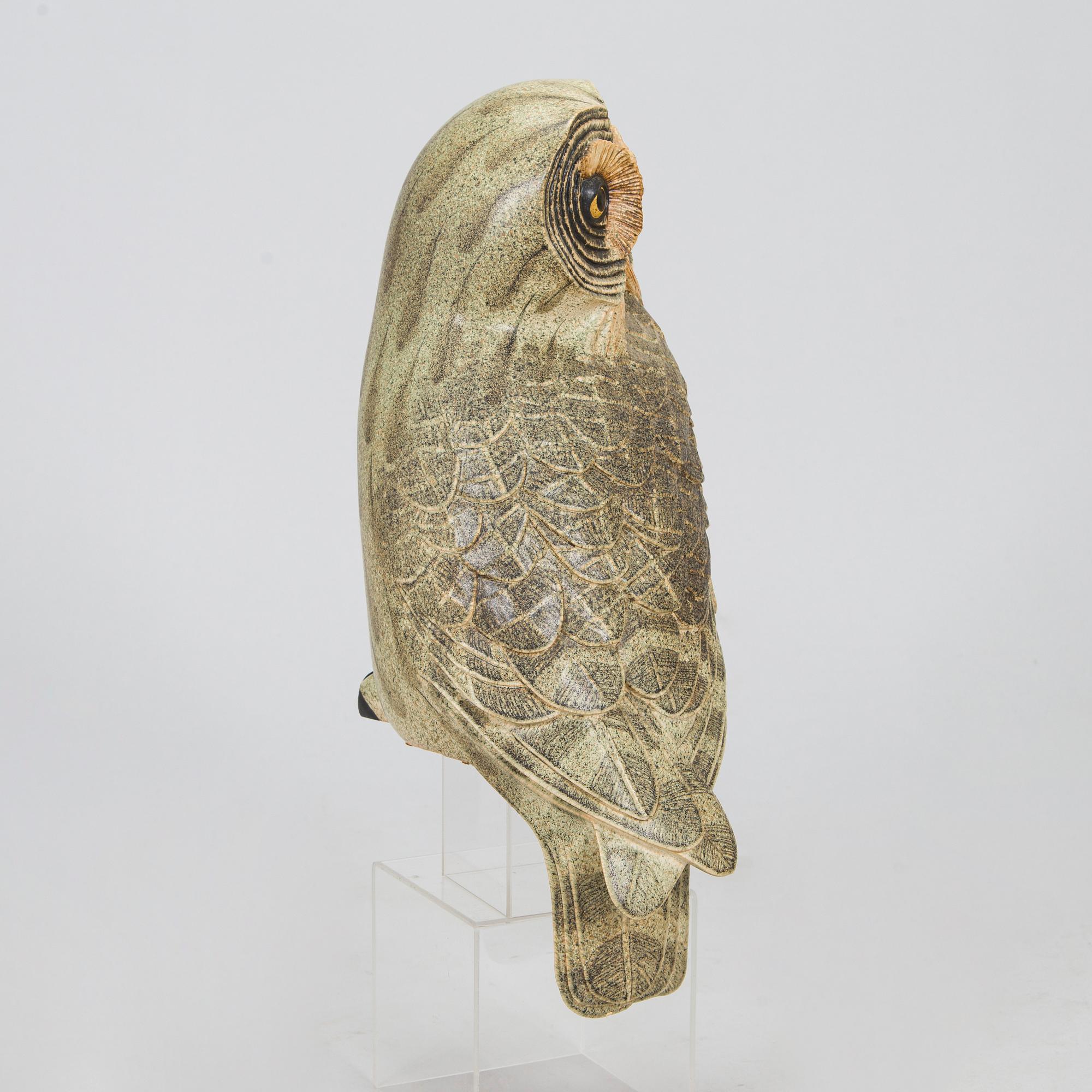 Paul Hoff, sculpture, "Strix Nebulosa No 103", Gustavsberg studio, Sweden, 1985.
