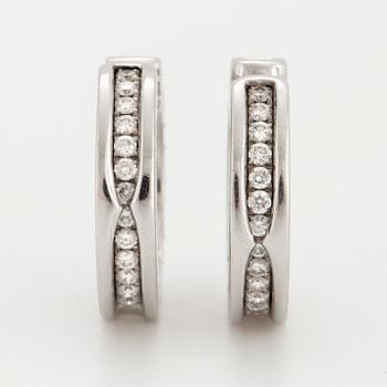 A pair of Bulgari 'B.zero1', earrings with brilliant-cut diamonds.