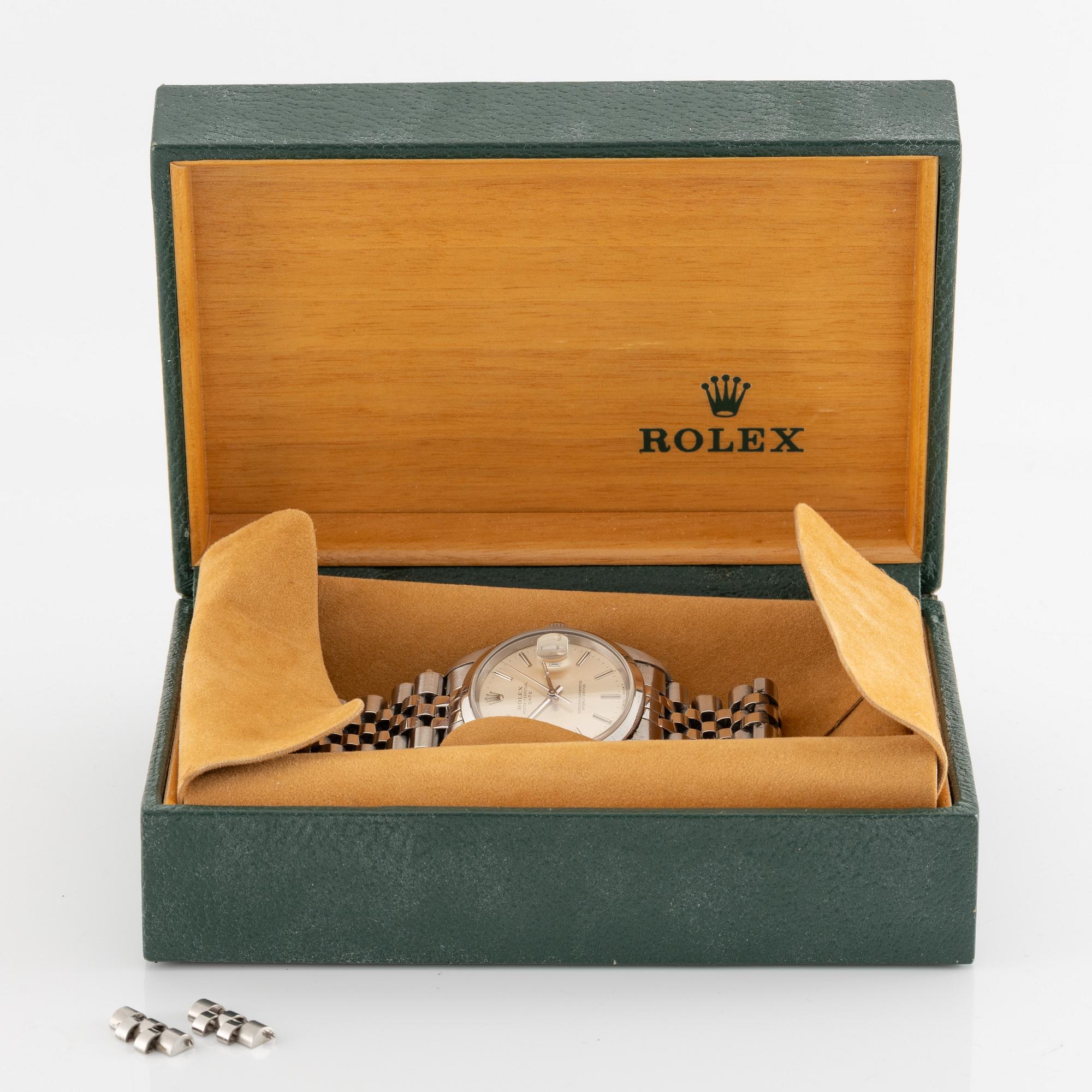 Rolex, Oyster Perpetual, Date, wristwatch, 34 mm.