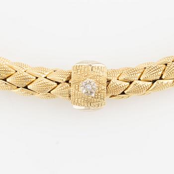 Necklace 18K gold and white gold "Stretch", Chimento.