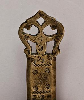 NATTLJUSSTAKE, mässing, 1600/1700-tal.